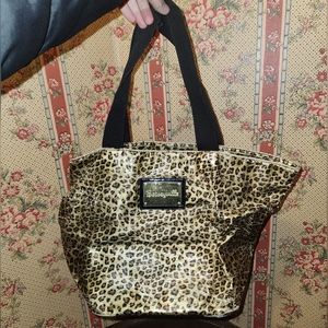 Betseyville Betsey Johnson cheetah tote purse - gold